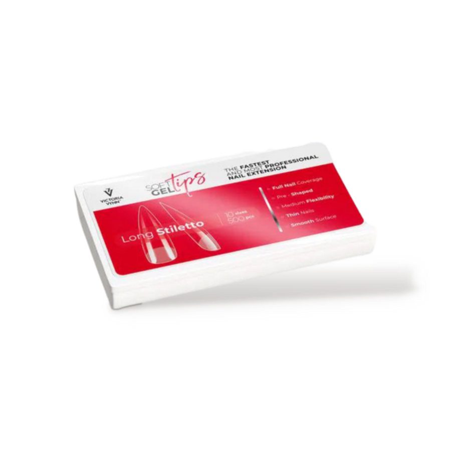 Soft Gel Tips Long Stiletto 500 st