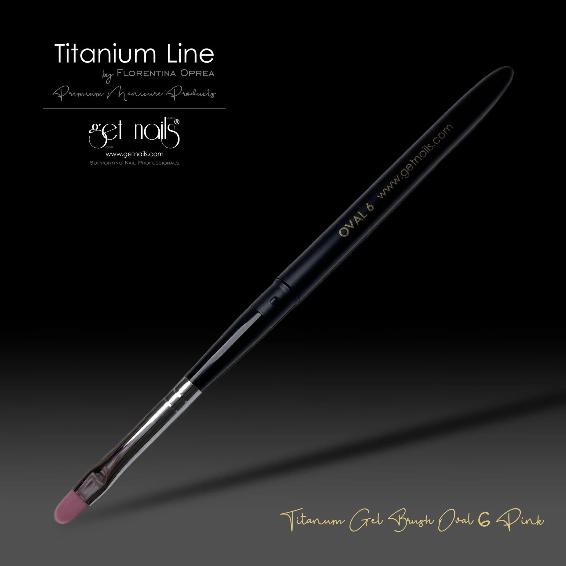 Titanium Gel Brush Oval 6 Pink - Lovli 