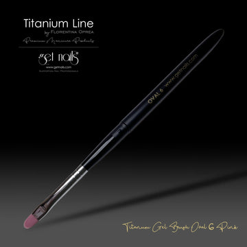 Titanium Gel Brush Oval 6 Pink - Lovli 