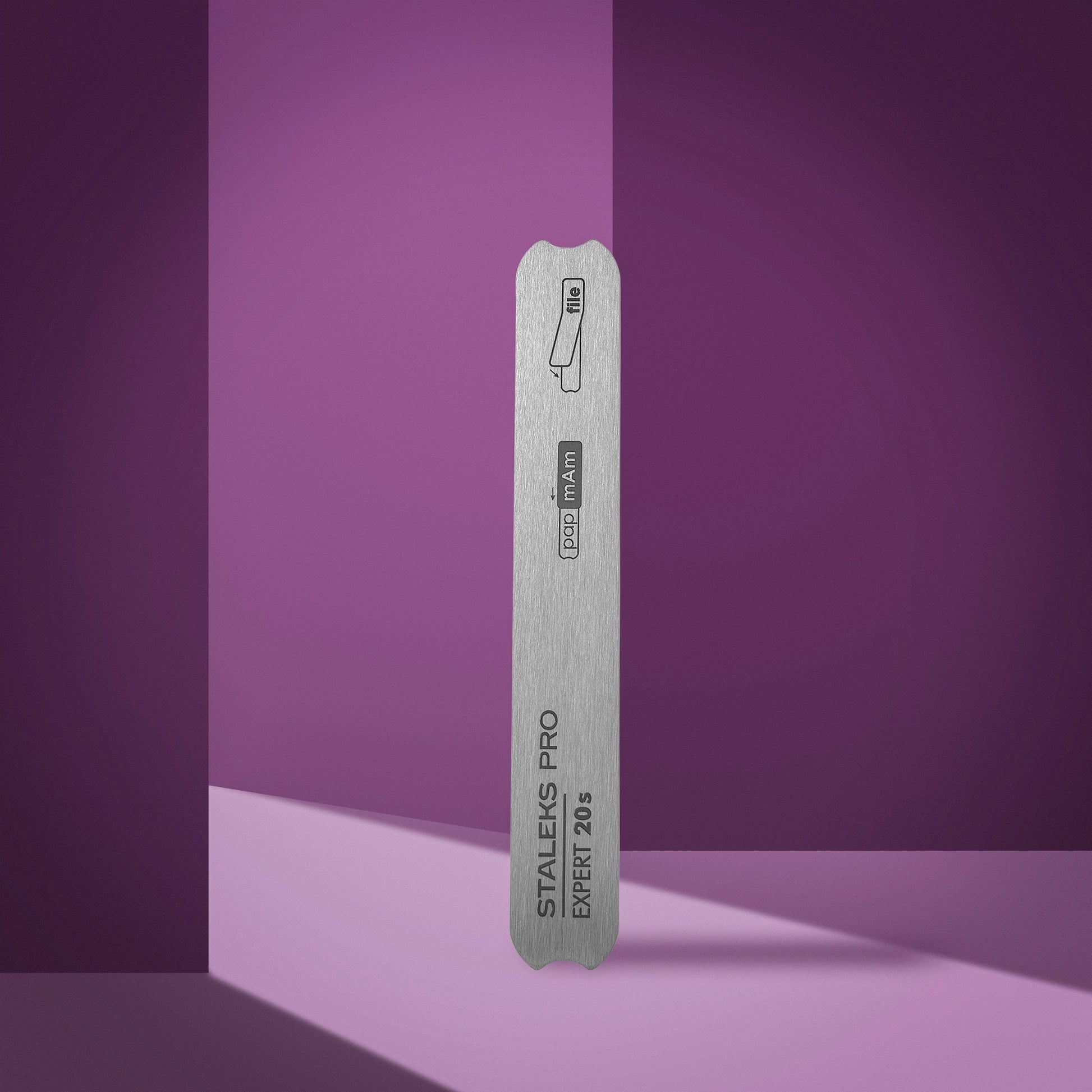 Straight metal base, nail file EXPERT 20s (130 mm) - Lovli 
