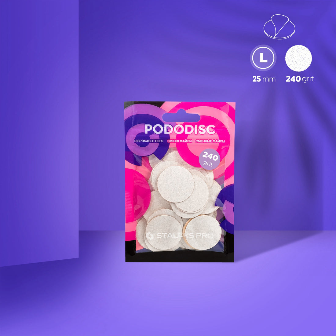 Disposable files PODODISC L EXPERT 240 (50 pcs) - Lovli 