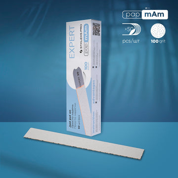 Disposable white files EXPERT 22 100 grit (50 pcs) - Lovli 