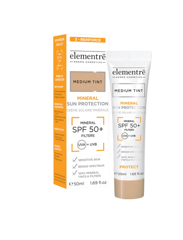 ELEMENTRE MINERAL SUN PROTECTION SPF50+MEDIUM 50ML - Lovli 
