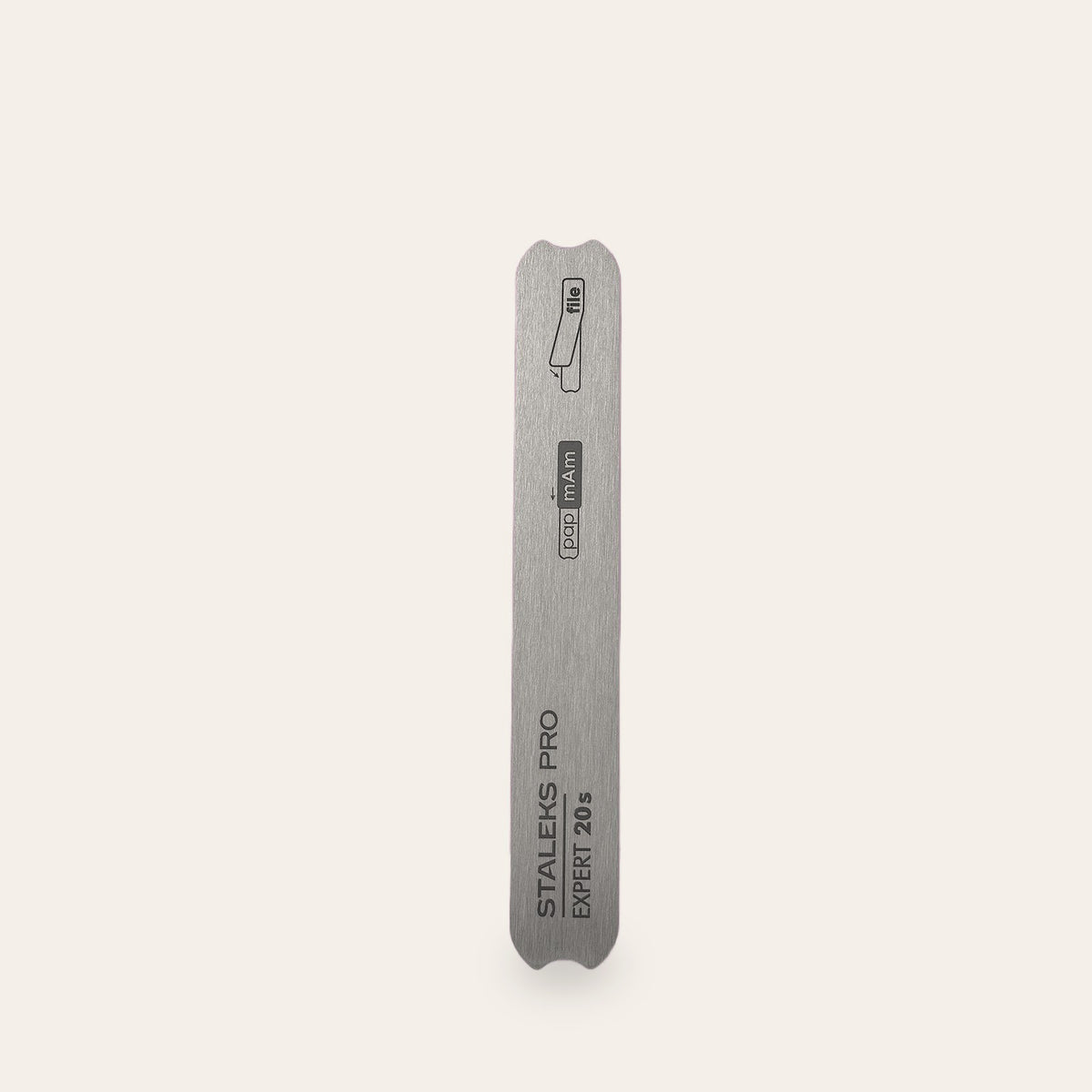 Straight metal base, nail file Expert 20s 130 mm