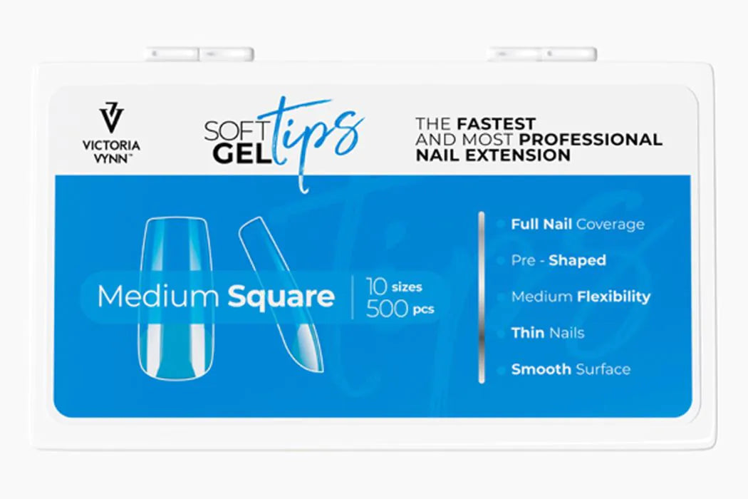 Soft Gel Tips Medium Square 500 pcs